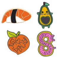 New Brooch Creative Cute Donut Cartoon Yellow Peach Avocado Sushi Cowboy Badge Wholesale Nihaojewelry main image 1