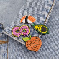 New Brooch Creative Cute Donut Cartoon Yellow Peach Avocado Sushi Cowboy Badge Wholesale Nihaojewelry main image 5