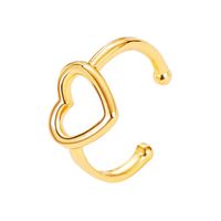 New Fashion Simple  Temperament Hollow Love Ear Clips Without Pierced Earrings Sweet Heart-shaped Ear Bone Clip Earrings Nihaojewelry Wholesale main image 2