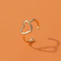 New Fashion Simple  Temperament Hollow Love Ear Clips Without Pierced Earrings Sweet Heart-shaped Ear Bone Clip Earrings Nihaojewelry Wholesale main image 5