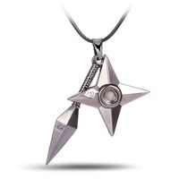 Fashion Explosion Necklace Anime Jewelry Naruto Shuriken Pendant Necklace Online Games Same Paragraph Chain Clavicle Chain Wholesale Nihaojewelry main image 1