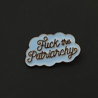 New Style Brooch Creative Badge Sovereign Cloud Lettering Enamel Badge Fuck The Patiianchy Wholesale Nihaojewelry main image 5