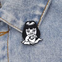 Fashion Personality New Chest Lonely Girl Brooch Egyptian Eye Wild Alloy Drop Oil Denim Shirt Badge Wholesale Nihaojewelry main image 5