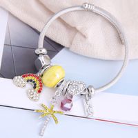 Fashion Metal Wild Pan Dl Simple Wild Rainbow Flash Diamond Tree Pendant Multi-element Accessories Personalized Bracelet Wholesale Nihaojewelry main image 3