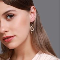 New Earrings Temperament Luxury Earrings Ear Buckle Personality Full Diamond Snake Shaped Long Earrings Ladies Earrings Wholesale Nihaojewelry main image 6