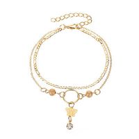 New Pendant Hollow Butterfly Anklet Ladies Summer Beach Double-layer Bracelet Anklet Wholesale Nihaojewelry main image 2