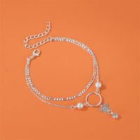 New Pendant Hollow Butterfly Anklet Ladies Summer Beach Double-layer Bracelet Anklet Wholesale Nihaojewelry main image 5