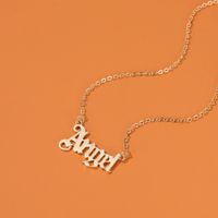 New Necklace Literary Angel Pendant Necklace Personality Short Paragraph Baby Girl English Alphabet Necklace Wholesale Nihaojewelry main image 3
