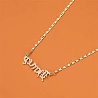 New Necklace Literary Angel Pendant Necklace Personality Short Paragraph Baby Girl English Alphabet Necklace Wholesale Nihaojewelry main image 4