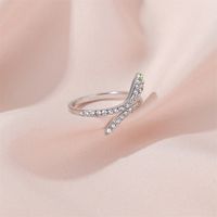 New Ring Flash Diamond Serpentine Ring Exquisite Full Diamond Zircon Open Ring Wholesale Nihaojewelry main image 6