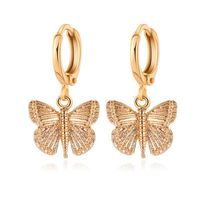 New Earrings Temperament Retro Butterfly Earrings Personality High Cold Alloy Insect Small Butterfly Earrings Wholesale Nihaojewelry main image 1