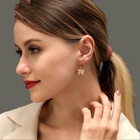 New Earrings Temperament Retro Butterfly Earrings Personality High Cold Alloy Insect Small Butterfly Earrings Wholesale Nihaojewelry main image 3