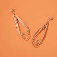 New Earrings Retro Exaggerated Geometric Pattern Earrings Earrings Multi-layer Water Drop Earrings Long Earrings Wholesale Nihaojewelry main image 5