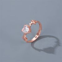 New Ring Creative Ecg Love Ring Zircon Heart Ring Jewelry Wholesale Nihaojewelry main image 4