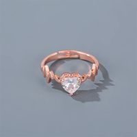 جديد حلقة الإبداعية Ecg الحب حلقة الزركون قلب خاتم مجوهرات بالجملة Nihaojewelry main image 5