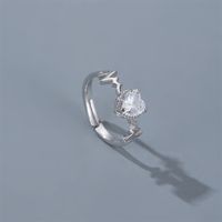 New Ring Creative Ecg Love Ring Zircon Heart Ring Jewelry Wholesale Nihaojewelry main image 6