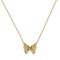 Moda Coreana Con Incrustaciones De Cobre Circonio Mariposa Simple Moda Creativa Diamante Completo Collar De Cobre De Lujo Al Por Mayor sku image 16