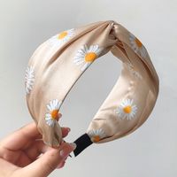 Small Daisy Cross Hairband Department Super Fairy Korea Fabric Hairpin Hairband Simple Wash Face Cute Hair Accessories Out Wholesale sku image 3
