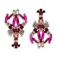 Fashion Exaggerated Personality Color Diamond Crayfish Earrings Niche Design Fashion Cute Fashion Earrings Wholesale Nihaojewelry sku image 2