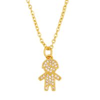 Fashion Cartoon Character 18k Gold Plated Necklace In Bulk sku image 2