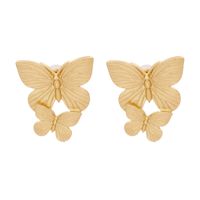 54126 Jujia Schmuck Europäische Und Amerikanische Bekannte Schmuck Metall Große Schmetterlings Flügel Übertriebene Große Ohrringe Ohrringe sku image 1