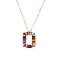 Fashion Style Accessories Ornaments Diamond Geometric Square Pendant  Necklace Short Sweater Chain Wholesale Nihaojewelry sku image 2