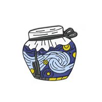 Nouveau Style Broche Modèles D&#39;explosion Broche Bleu Série Van Gogh Bouteille De Vin Ampoule Queue De Baleine Goutte D&#39;huile Broche En Gros Nihaojewelry sku image 1