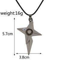 Fashion Explosion Necklace Anime Jewelry Naruto Shuriken Pendant Necklace Online Games Same Paragraph Chain Clavicle Chain Wholesale Nihaojewelry sku image 1