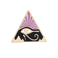 Fashion Personality New Chest Lonely Girl Brooch Egyptian Eye Wild Alloy Drop Oil Denim Shirt Badge Wholesale Nihaojewelry sku image 2