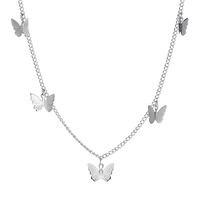Außenhandel Neue Halskette Europäische Und Amerikanische Mode Temperament Kurze Fünf Schmetterlings Halskette Einfache Einlagige Damen Schlüsselbein Kette sku image 2