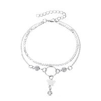 New Pendant Hollow Butterfly Anklet Ladies Summer Beach Double-layer Bracelet Anklet Wholesale Nihaojewelry sku image 2