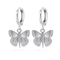 New Earrings Temperament Retro Butterfly Earrings Personality High Cold Alloy Insect Small Butterfly Earrings Wholesale Nihaojewelry sku image 2