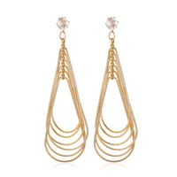 New Earrings Retro Exaggerated Geometric Pattern Earrings Earrings Multi-layer Water Drop Earrings Long Earrings Wholesale Nihaojewelry sku image 1