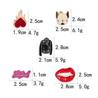 Fashion Brooch Creative Cartoon Cute Loving Dog Clothes Red Lips Brooch Clothing Accessories Bags Accessories Wholesale Nihaojewelry main image 4