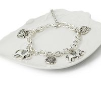 Außenhandel Hot Style Armband Persönlichkeit Retro Geschnitzte Liebe Elefanten Anhänger Armband Fußkettchen Damen Schmuck Hersteller Großhandel main image 5