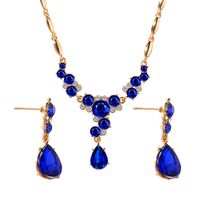 New Necklace Hot Sale Jewelry Noble Crystal Necklace Earrings Temperament Jewelry  Wholesale Nihaojewelry main image 1