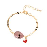 New Oil Drop Small Love Bracelet Fashion Hip-hop Style Thick Chain Bracelet Wholesale Nihaojewelry main image 5