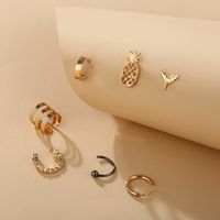 Hot Sale Alloy Fishtail Pineapple Fruit Earrings Combination Set 7 Piece Set Wholesale Nihaojewelry main image 3