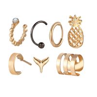 Hot Sale Alloy Fishtail Pineapple Fruit Earrings Combination Set 7 Piece Set Wholesale Nihaojewelry main image 6