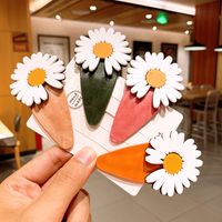 Korean Big Daisy Side Girl Side Clip Simple Flower Bb Clip Hair Clip Temperament Hairpin Headdress Wholesale Nihaojewelry main image 4