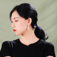 Super Fairy Girl Pearl Pendant Earrings Fashion Korean Fashion Small Fresh Earrings Female Wild Drop Earrings Wholesale Nihaojewelry main image 3