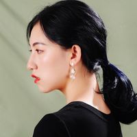 Super Fairy Girl Pearl Pendant Earrings Fashion Korean Fashion Small Fresh Earrings Female Wild Drop Earrings Wholesale Nihaojewelry main image 5
