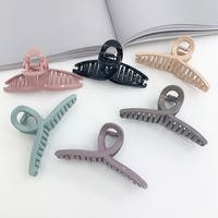 South Korea Morandi Color Large Size Clip Simple And Elegant Temperament Shower Tray Hair Back Hairpin Clip Wholesale Nihaojewelry main image 1