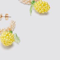 Za Ear Rings Europäische Und Amerikanische Mode Hand Gefertigte Perlen Ananas Ohrringe Frauen Grenz Überschreitende Persönlichkeit Perlen Ohrringe Schmuck main image 5