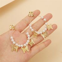 Personality Handmade Pearl Butterfly Earrings Popular Trend Insect Earrings Jewelry Wholesale Nihaojewelry main image 1