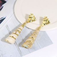 Exaggerated Long Natural Shell Earrings Female Foreign Trade Conch Geometric Earrings Jewelry Wholesale Nihaojewelry main image 5
