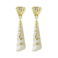 Exaggerated Long Natural Shell Earrings Female Foreign Trade Conch Geometric Earrings Jewelry Wholesale Nihaojewelry main image 6