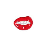 Fashion Brooch Creative Cartoon Cute Loving Dog Clothes Red Lips Brooch Clothing Accessories Bags Accessories Wholesale Nihaojewelry sku image 2