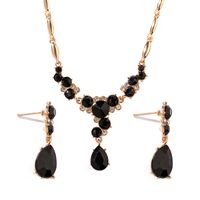 New Necklace Hot Sale Jewelry Noble Crystal Necklace Earrings Temperament Jewelry  Wholesale Nihaojewelry sku image 3