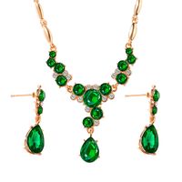 New Necklace Hot Sale Jewelry Noble Crystal Necklace Earrings Temperament Jewelry  Wholesale Nihaojewelry sku image 1